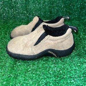 Merrell Jungle Moc Jr Classic Taupe Toddler Shoes Suede Leather